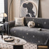 Chenille Camellia Floral Sofa Throw Cover Couch Blanket with Striped Jacquard