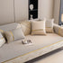 Non-Slip Couch Cover with Gold Trim, Sofa Slipcover for Sectional & Loveseat