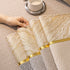 Non-Slip Couch Cover with Gold Trim, Sofa Slipcover for Sectional & Loveseat