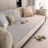 Non-Slip Couch Cover with Gold Trim, Sofa Slipcover for Sectional & Loveseat