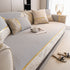 Non-Slip Couch Cover with Gold Trim, Sofa Slipcover for Sectional & Loveseat