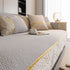 Non-Slip Couch Cover with Gold Trim, Sofa Slipcover for Sectional & Loveseat