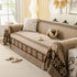 Thick Jacquard Couch Cover for Sectional Sofas, Cozy Washable Sofa Cover Throw Blanket