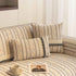 Textured Striped Sofa Cover with Plush Trim, Non-Slip Couch Protector Sectional Covers