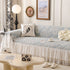 French Chic Style Ruffle Floral Cover Throws for Sofas, Decorative Couch Covers
