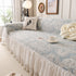 French Chic Style Ruffle Floral Cover Throws for Sofas, Decorative Couch Covers