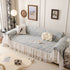 French Chic Style Ruffle Floral Cover Throws for Sofas, Decorative Couch Covers
