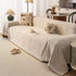 Luxury Elegant Chenille Sofa Throw Cover with Floral Embroidered Lace & Pom-Pom Trim
