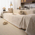 Luxury Elegant Chenille Sofa Throw Cover with Floral Embroidered Lace & Pom-Pom Trim