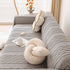 Modern 3D Water Ripple Sofa Cover, Non-Shedding Cream Style Furniture Protector Throw