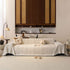 Luxury Elegant Chenille Sofa Throw Cover with Floral Embroidered Lace & Pom-Pom Trim