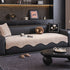 Chenille Couch Cover with Scalloped Edge, Non-Slip Modular Slipcover Sectional