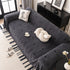 Thick Plush Sofa Cover Throw for Couch, 3D Textured Herringbone Washable Slipcover