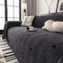 Thick Plush Sofa Cover Throw for Couch, 3D Textured Herringbone Washable Slipcover