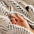 Thick Plush Sofa Cover Throw for Couch, 3D Textured Herringbone Washable Slipcover