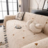 Thick Plush Sofa Cover Throw for Couch, 3D Textured Herringbone Washable Slipcover