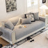 Baroque Floral Quilted Cotton Sofa Cover, Non-Slip Washable Couch Protector