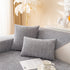 Plush Solid Color Striped L-Shaped Sofa Slipcovers, Washable Non-Slip Textured Furniture Covers