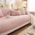 Plush Solid Color Striped L-Shaped Sofa Slipcovers, Washable Non-Slip Textured Furniture Covers