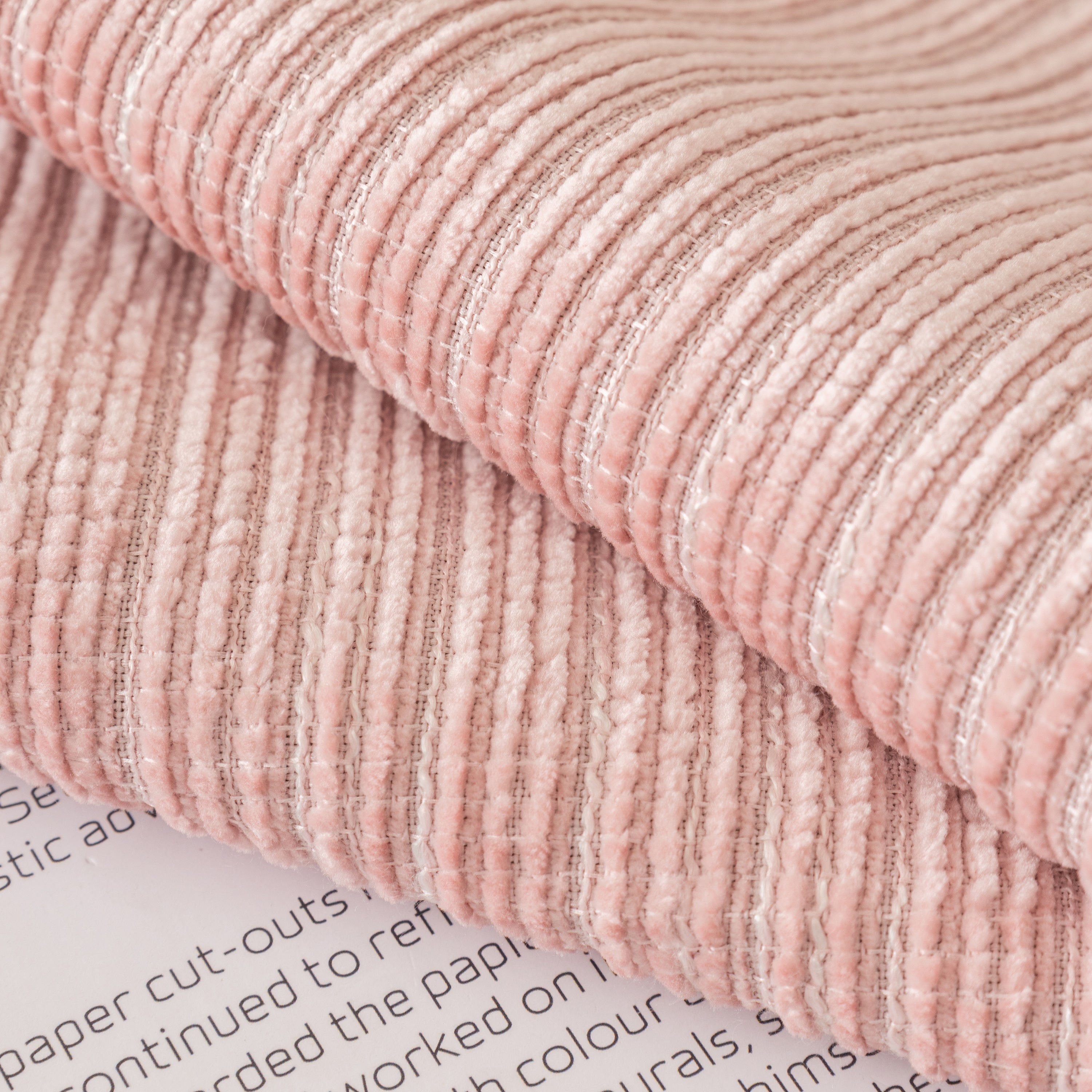 Plush Solid Color Striped L-Shaped Sofa Slipcovers, Washable Non-Slip Textured Furniture Covers