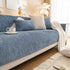 Plush Solid Color Striped L-Shaped Sofa Slipcovers, Washable Non-Slip Textured Furniture Covers