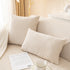 Plush Solid Color Striped L-Shaped Sofa Slipcovers, Washable Non-Slip Textured Furniture Covers
