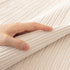 Plush Solid Color Striped L-Shaped Sofa Slipcovers, Washable Non-Slip Textured Furniture Covers
