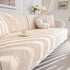 Geometric Textured Cotton Quilted Sofa Cover, Non-Slip Washable Couch Protector