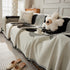 Soft Chenille Tassel Trim Sectional Sofa Protector Couch Covers for Cats Cozy Blanket Sofa Throws