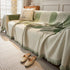 Soft Chenille Tassel Trim Sectional Sofa Protector Couch Covers for Cats Cozy Blanket Sofa Throws