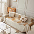 Soft Chenille Tassel Trim Sectional Sofa Protector Couch Covers for Cats Cozy Blanket Sofa Throws