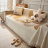 Soft Chenille Tassel Trim Sectional Sofa Protector Couch Covers for Cats Cozy Blanket Sofa Throws