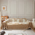 Soft Chenille Tassel Trim Sectional Sofa Protector Couch Covers for Cats Cozy Blanket Sofa Throws