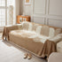 Soft Chenille Tassel Trim Sectional Sofa Protector Couch Covers for Cats Cozy Blanket Sofa Throws