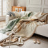 Soft Chenille Tassel Trim Sectional Sofa Protector Couch Covers for Cats Cozy Blanket Sofa Throws