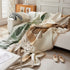 Soft Chenille Tassel Trim Sectional Sofa Protector Couch Covers for Cats Cozy Blanket Sofa Throws