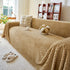 Thick Plush Non-Slip Sofa Throw Cover, Warm Soft Faux Fur Couch Protector for Winter