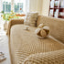 Thick Plush Non-Slip Sofa Throw Cover, Warm Soft Faux Fur Couch Protector for Winter