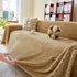 Thick Plush Non-Slip Sofa Throw Cover, Warm Soft Faux Fur Couch Protector for Winter
