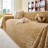 Thick Plush Non-Slip Sofa Throw Cover, Warm Soft Faux Fur Couch Protector for Winter