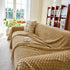 Thick Plush Non-Slip Sofa Throw Cover, Warm Soft Faux Fur Couch Protector for Winter