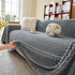 Thick Plush Non-Slip Sofa Throw Cover, Warm Soft Faux Fur Couch Protector for Winter