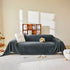 Thick Plush Non-Slip Sofa Throw Cover, Warm Soft Faux Fur Couch Protector for Winter