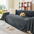Thick Plush Non-Slip Sofa Throw Cover, Warm Soft Faux Fur Couch Protector for Winter