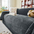 Thick Plush Non-Slip Sofa Throw Cover, Warm Soft Faux Fur Couch Protector for Winter