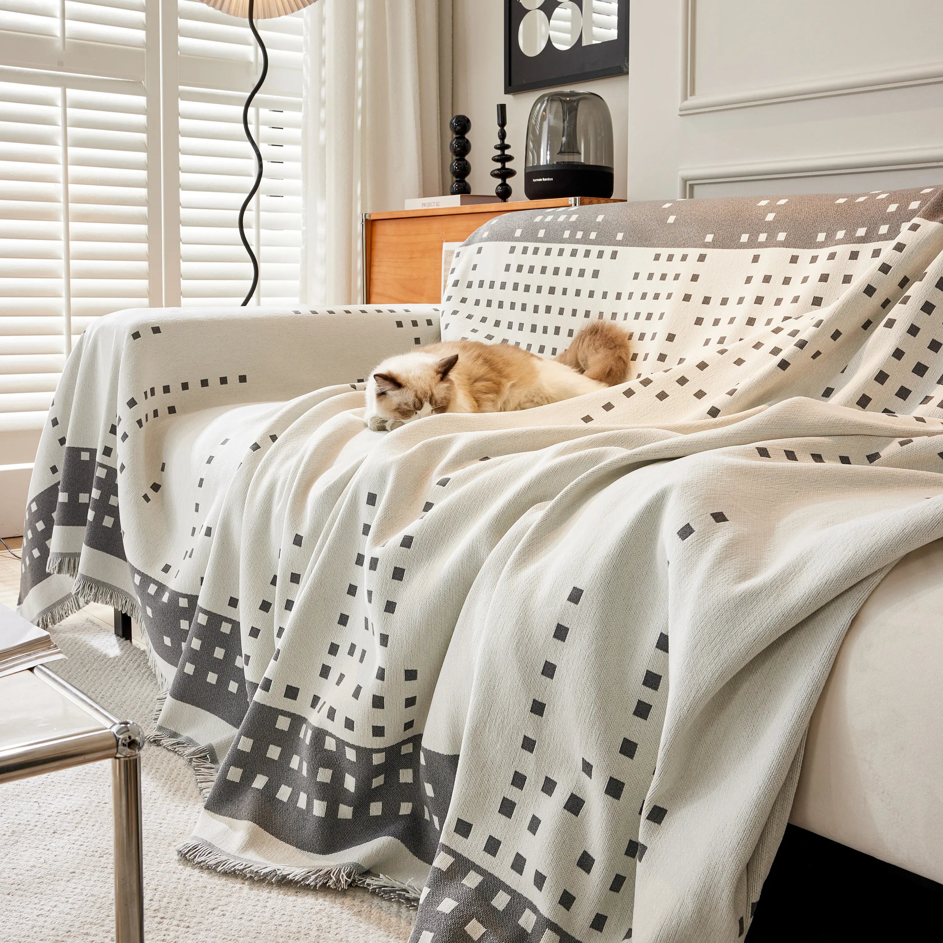 Reversible Chenille Sofa Covers for Pets, Large Throw Blanket for Couch, Blanket on The Sofa