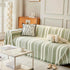 Striped Chenille Sofa Slipcover Throw, Soft Thick Washable Couch Cover Blanket