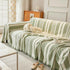 Striped Chenille Sofa Slipcover Throw, Soft Thick Washable Couch Cover Blanket