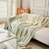 Striped Chenille Sofa Slipcover Throw, Soft Thick Washable Couch Cover Blanket