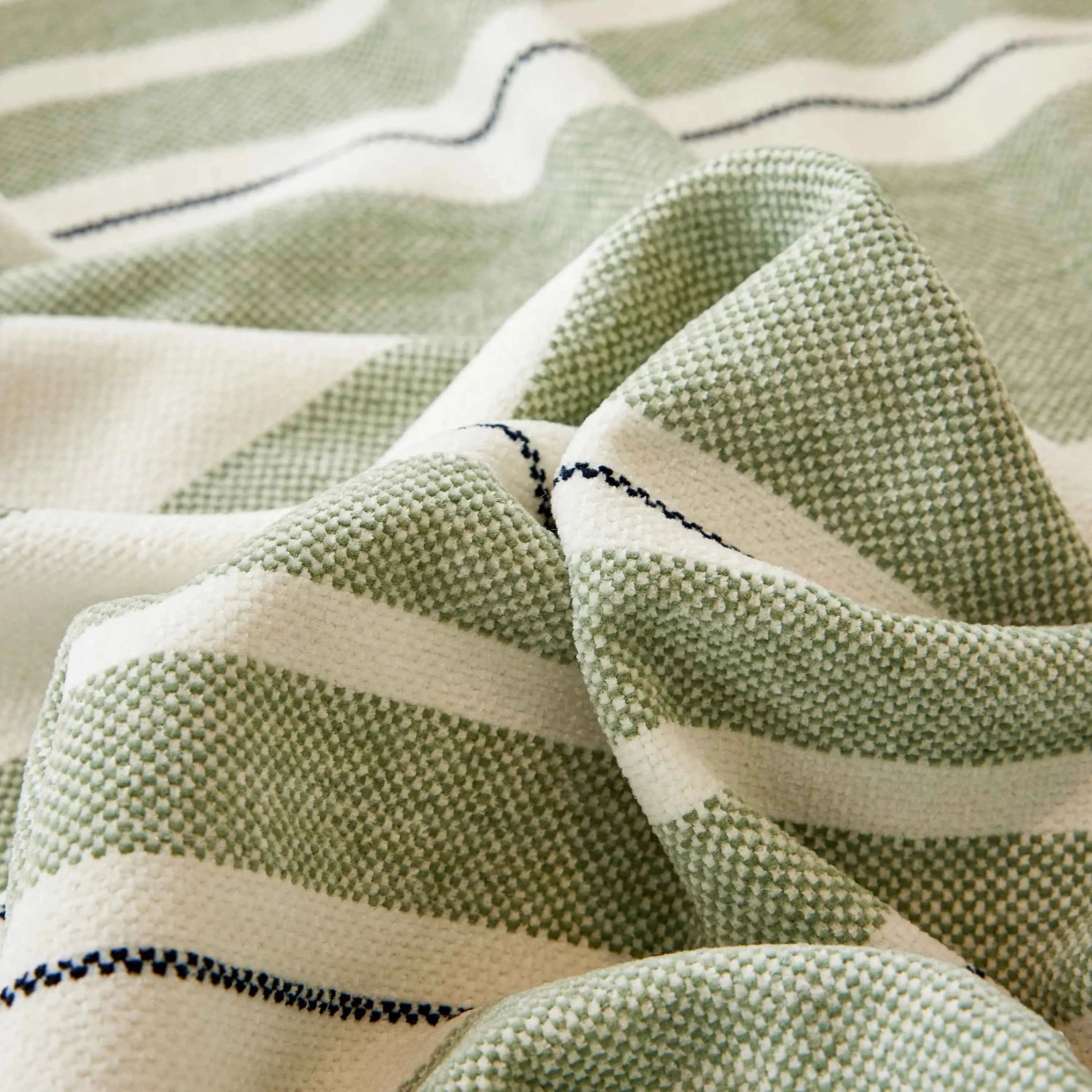 Striped Chenille Sofa Slipcover Throw, Soft Thick Washable Couch Cover Blanket